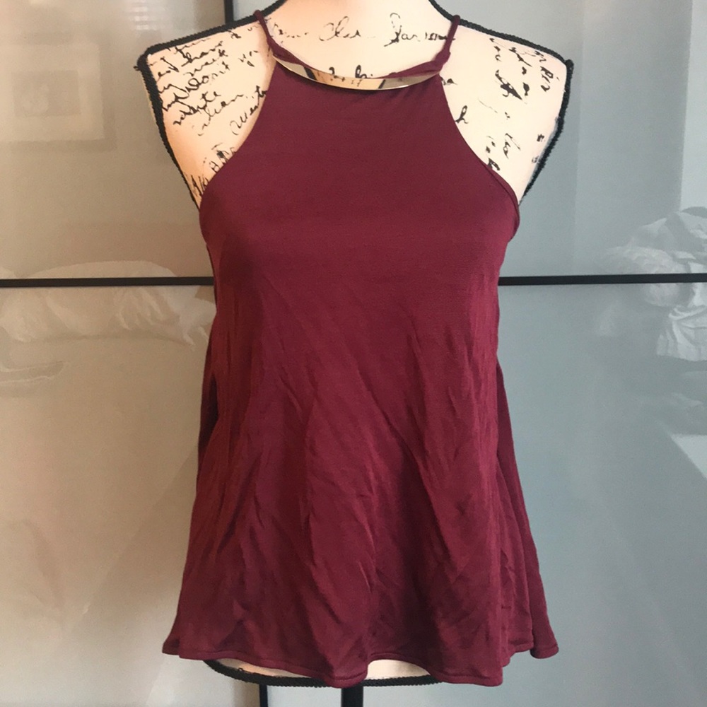 Burgundy top